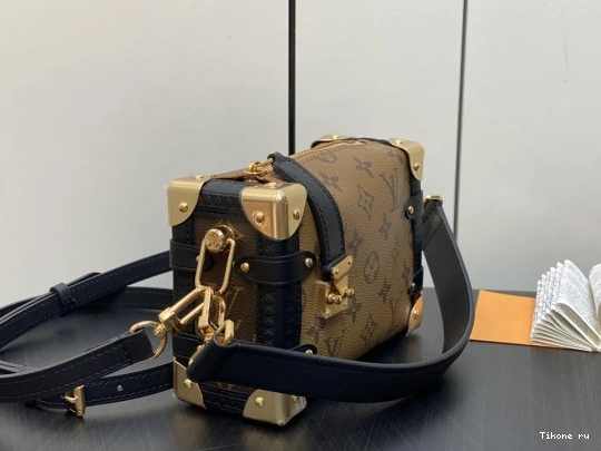 Affordable VUITTON LOUIS TRUNK PM-18×12.5×8cm SIDE 0709